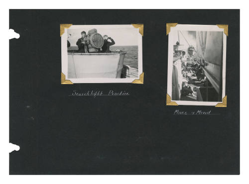 Sheet of an album with two photographs