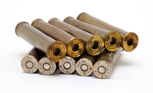 Empty rifle cartridges used in a 'smokey'