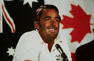 Dennis Conner during an America's Cup press conference