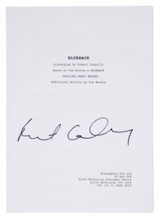 Print of original screenplay for Blueback