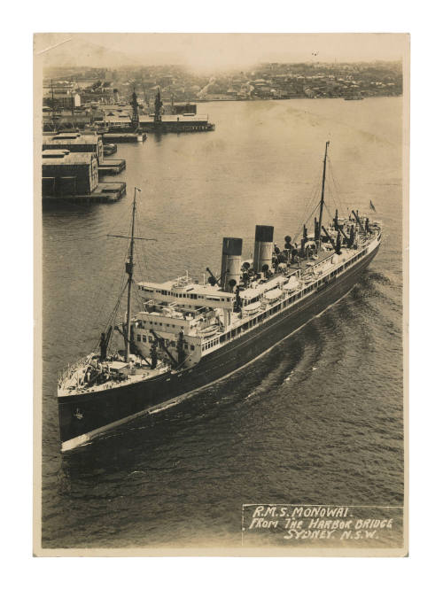 RMS MONOWAI viewed from Sydney Harbour Bridge