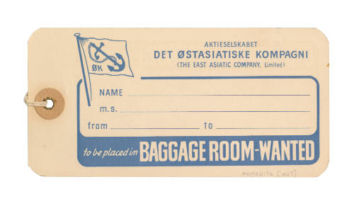 East Asiatic Company baggage label 