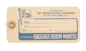 East Asiatic Company baggage label 