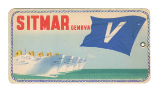 Sitmar Genova baggage label