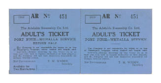 Adult return ticket - Port Pirie - Whyalla Service