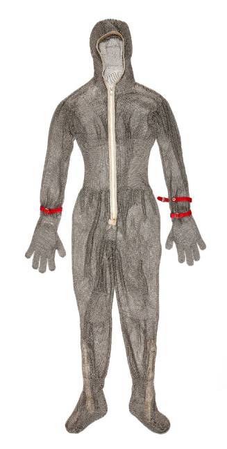 Stainless steel chain mail diving suit worn by Ron Taylor