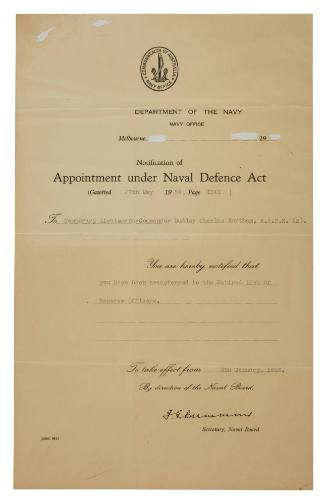 Naval Defence Act Transfer