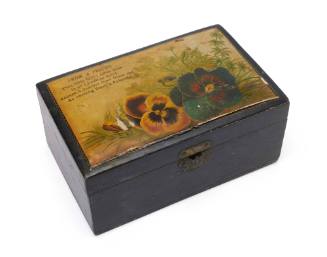 Wooden sewing box