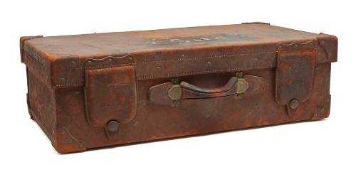 Leather suitcase