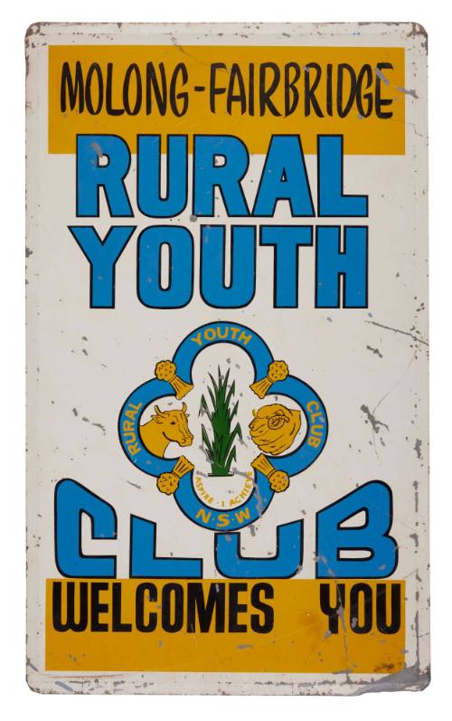 Sign from Molong Fairbridge Rural Youth Club