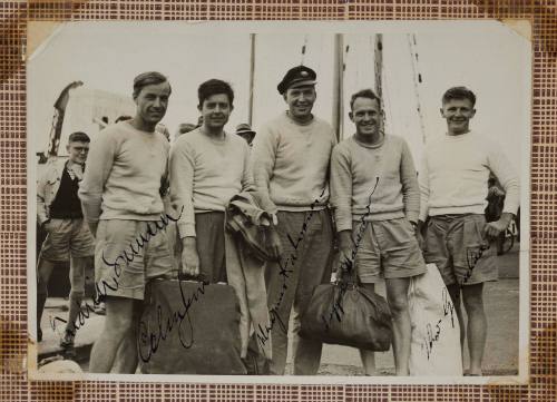 Scrapbook relating to SAGA and the Sydney - Hobart yacht race that illustrates the ocean racing and sporting interests of Trygve and Magnus Halvorsen.