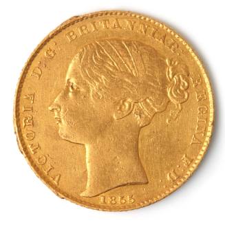 Queen Victoria One Sovereign, Sydney Mint Australia, 1855