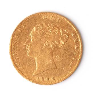 Queen Victoria half sovereign, 1844