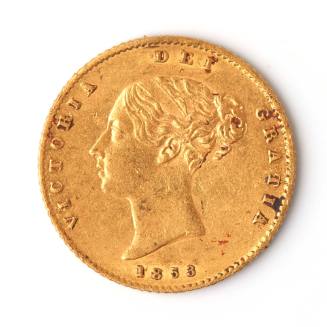 Queen Victoria half sovereign, 1853