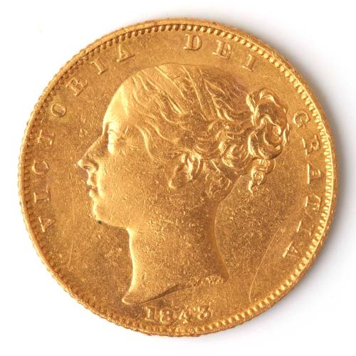 Queen Victoria sovereign, 1843