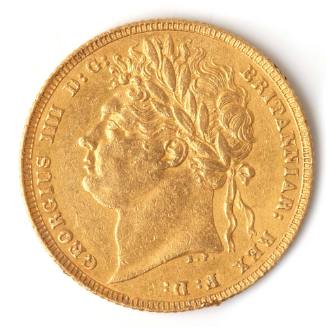 King George IV sovereign, 1821