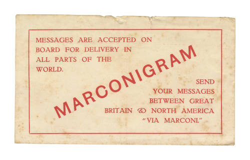 Envelope for a Marconigram