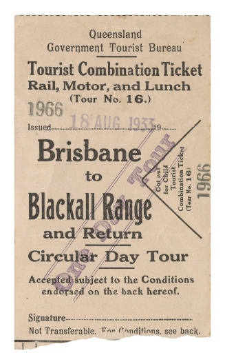 Tourist Combination Ticket from Brisbane to Blackall Range