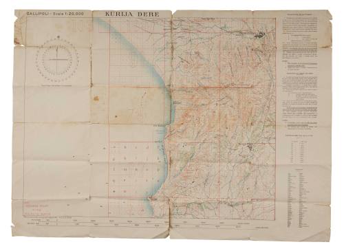 Map of Kurija Dere of Gallipoli Peninsula