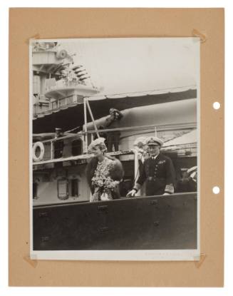 Marina the Duchess of Kent on HMAS PERTH during its renaming ceremony