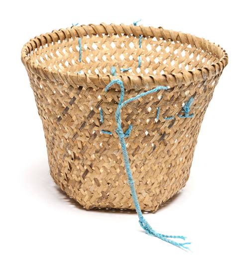 Woven cane basket