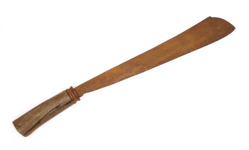 Machete with wooden handle