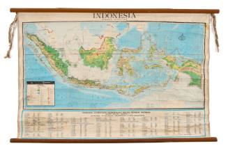 Coloured map of Indonesia