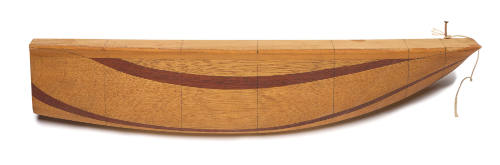 Half block model of an 18-foot skiff