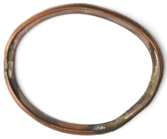 Oval metal object, possibly a frame, recovered from the wreck of the DUNBAR