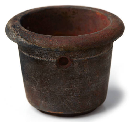 Circular metal pot