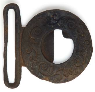 Buckle recovered from the wreck of the DUNBAR