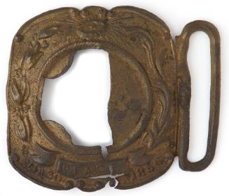 Buckle recovered from the wreck of the DUNBAR