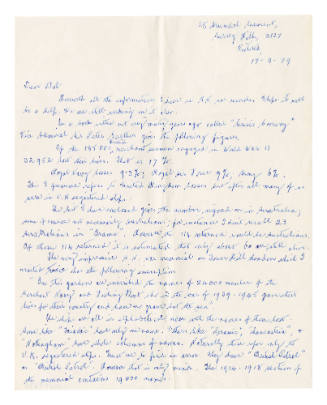 Letter to merchant seaman Robert Rose