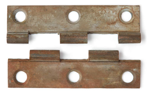 Hinge recovered from the wreck of the DUNBAR