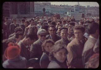 People waiting to board SS TOSCANA in Trieste