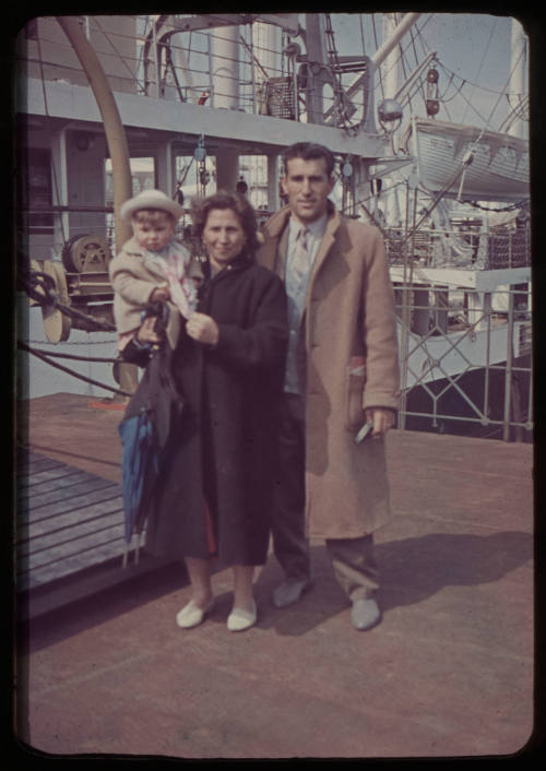 Family ready to embark SS TOSCANA