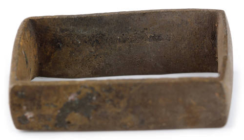 Rectangular metal object recovered from the wreck of the DUNBAR