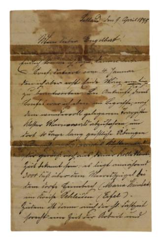 Letter to Engelbert from brother Franz