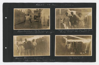 Page one from a photo album depicting the journey of Dr Charles Hunter Graham