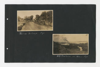 Page six from a photo album depicting the journey of Dr Charles Hunter Graham