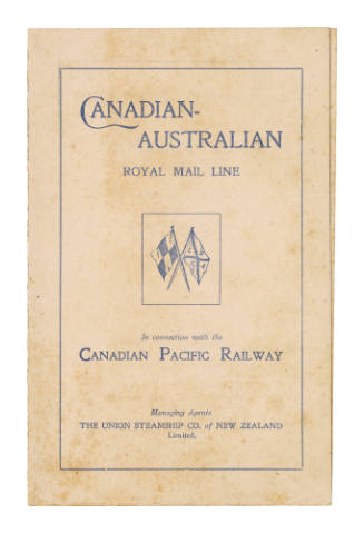 Saloon passenger list from Canadian Australian Royal Mail Line RMS MANUKA 