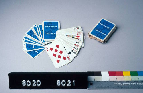 Box for packet of P&O playing cards