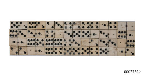 Scrimshaw set of twenty-eight spinner dominoes