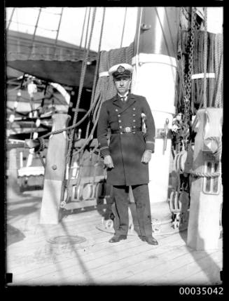Chilean navy officer, probably a Lieutennt 2nd grade, on board GENERAL BAQUEDANO