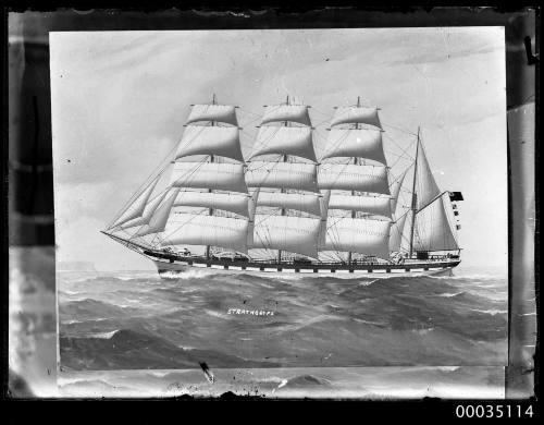 Painting of the four masted barque STRATHGRYFE