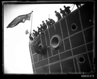 The launch of HMAS ALBATROSS I at Cockatoo Island Dockyard