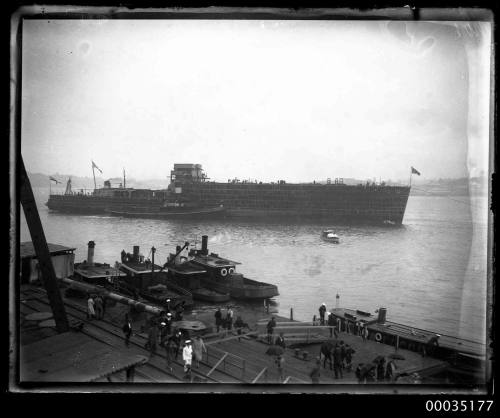 The launch of HMAS ALBATROSS I at Cockatoo Island Dockyard