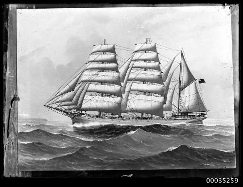 Portside view of barque