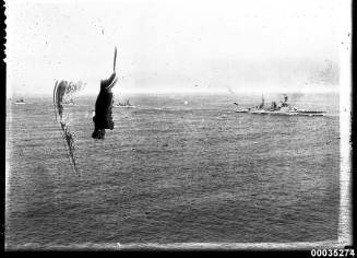 HMS REPULSE possibly near Sydney Heads