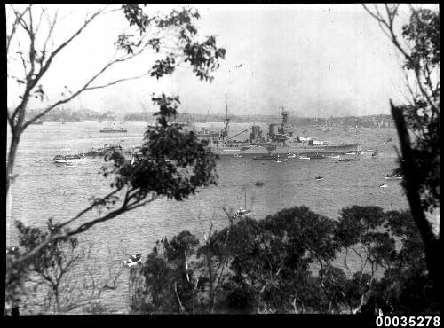 HMS REPULSE in Sydney Harbour